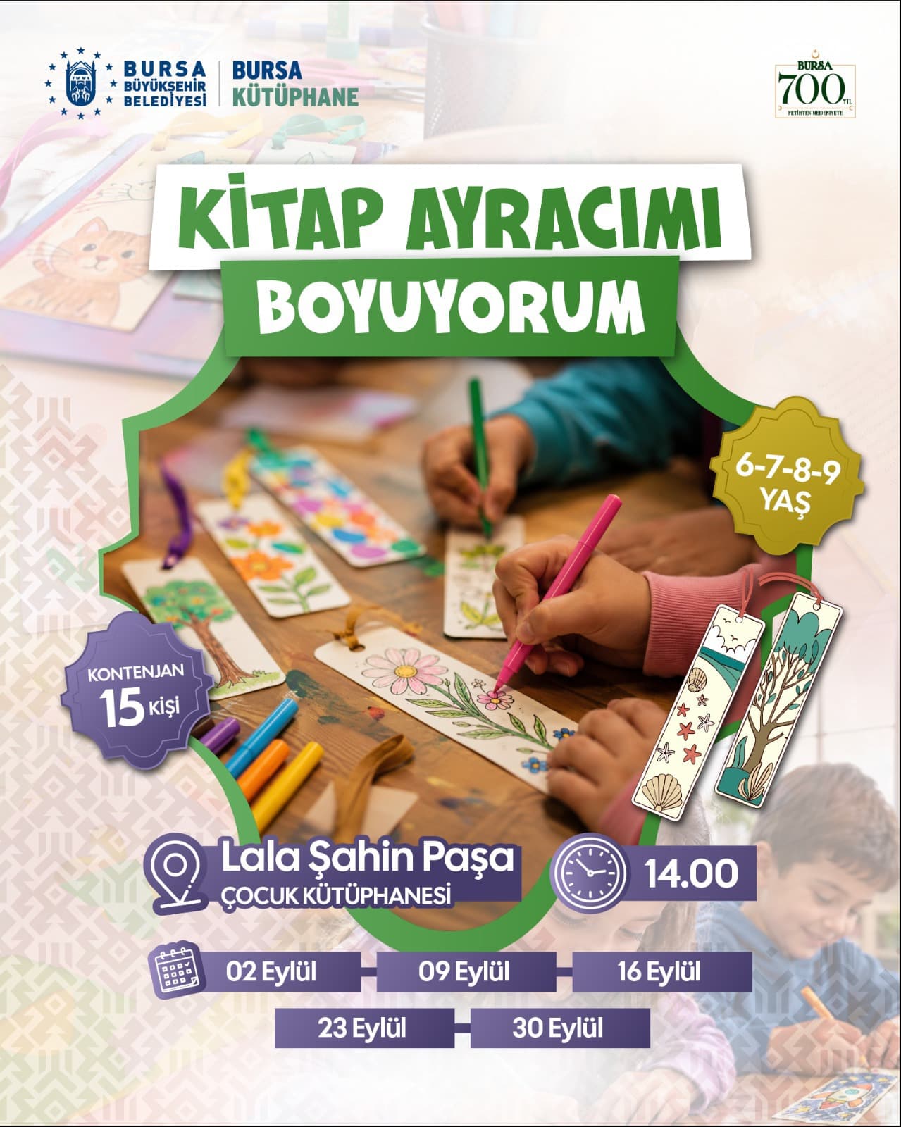 Kitap Ayracımı Boyuyorum